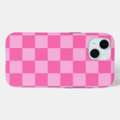 Coques Case-Mate iPhone Chaud Pink Checkerboard (Verso (horizontal))