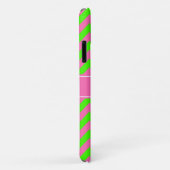 Coques Case-Mate iPhone Chaud rose #2 Lime Green LG Chevron Nom Monogramme (Dos/Droite)