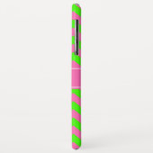 Coques Case-Mate iPhone Chaud rose #2 Lime Green LG Chevron Nom Monogramme (Dos/Gauche)