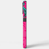 Coques Case-Mate iPhone Chaud rose Damask CONSERVEZ CALME ET Mangez des co (Verso / Gauche)