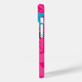 Coques Case-Mate iPhone Chaud rose Damask CONSERVEZ CALME ET Mangez des co (Verso / Gauche)