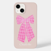 Coques Case-Mate iPhone Chaud rose En vichy romantique coquette coiffeuse (Verso)