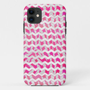 Etui iPhone Case-Mate Chaud rose et blanc Chevron Zebra