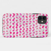 Coques Case-Mate iPhone Chaud rose et blanc Chevron Zebra (Dos (Horizontal))