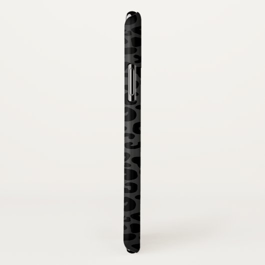 Coques Case-Mate iPhone Chaud rose Lipgloss Kiss Black Leopard Avec Monogr (Dos/Droite)