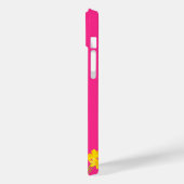Coques Case-Mate iPhone Chaud rose moderne Fleur sauvage personnalisé Mono (Verso / Gauche)