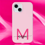 Coque Pour iPhone 15 Chaud rose moderne Script Girl Monogramme Nom<br><div class="desc">Protégez votre téléphone avec style avec notre Hot Pink Modern Script Girly Monogramme Nom iPhone 15 Coque! Doté d'un design rose vif, ce coque est personnalisé avec votre nom dans un script moderne chic pour une touche personnalisée. Conçu pour l'iPhone 15, il offre une protection durable contre les rayures et...</div>