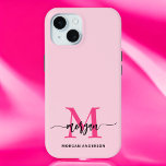 Coque Pour iPhone 15 Chaud rose moderne Script Girl Monogramme Nom<br><div class="desc">Protégez votre téléphone avec style avec notre Hot Pink Modern Script Girly Monogramme Nom iPhone 15 Coque! Doté d'un design rose vif, ce coque est personnalisé avec votre nom dans un script moderne chic pour une touche personnalisée. Conçu pour l'iPhone 15, il offre une protection durable contre les rayures et...</div>