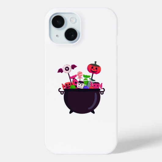 Coques Case-Mate iPhone Chaudière de bonbons d'Halloween effrayants (Verso)