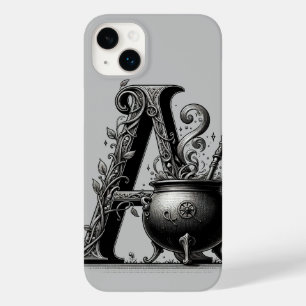 Coque Pour iPhone 14 Plus Chaudière de sorcière Lettre A initiale personnali
