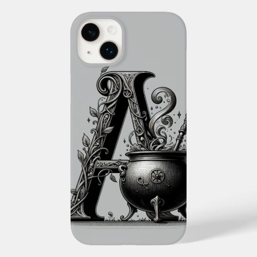 Coques Case-Mate iPhone Chaudière de sorcière Lettre A initiale personnali (Verso)