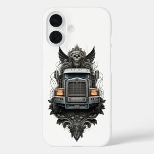 Coques iPhone 16 Chauffeur de minuit de Doom / Crâne de Trucker fon