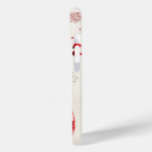 Coques Case-Mate iPhone Chaussette de Noël Bonhomme de Neige au Tricot Cos (Verso / Gauche)