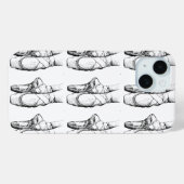 Coques Case-Mate iPhone Chausson de ballet noir et blanc (Verso (horizontal))