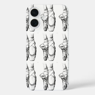 Coques iPhone 16 Chausson de ballet noir et blanc