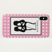Coques Case-Mate iPhone Chaussons Bleu Noir En Pointe (Dos (Horizontal))