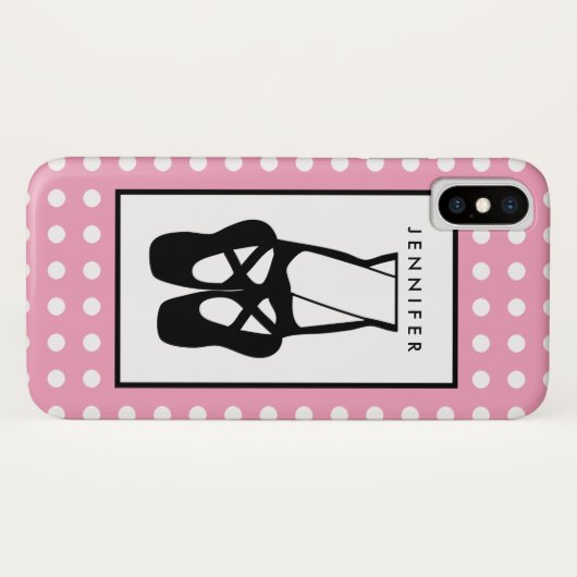 Coques Case-Mate iPhone Chaussons Bleu Noir En Pointe (Dos (Horizontal))