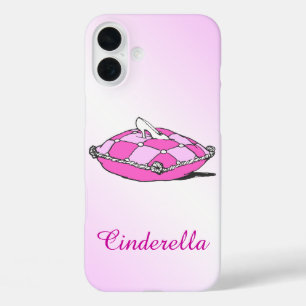 Coques iPhone 16 Plus Chaussure Vintage Cendrillon personnalisée en rose
