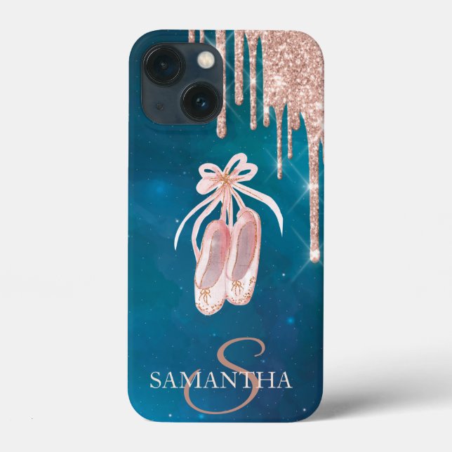 Coques Case-Mate iPhone Chaussures de ballet chic rose gold paillettes gou (Verso)
