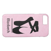 Coques Case-Mate iPhone Chaussures de Ballet Noir Personnalisées En Pointe (Dos (Horizontal))