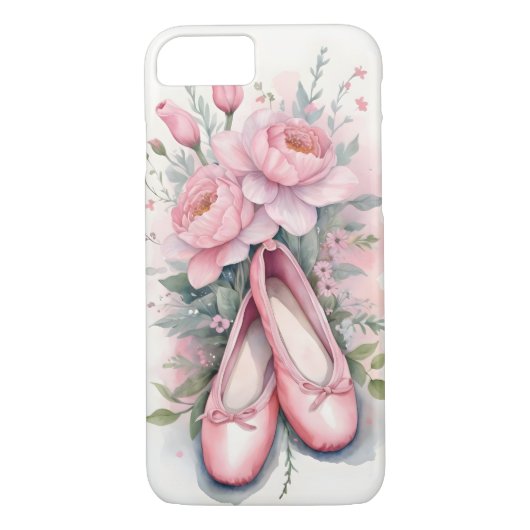 Coques Case-Mate iPhone Chaussures et fleurs de ballon rose (Dos)