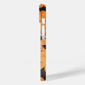 Coques Case-Mate iPhone Chauves-souris noires à l'aquarelle orange (Verso / Gauche)