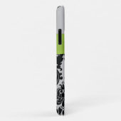 Coques Case-Mate iPhone Chaux Personalisées, Noir, Damas Argent (Dos/Droite)