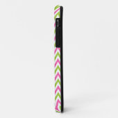 Coques Case-Mate iPhone Chaux rose moderne Vert Chevron & Monogramme (Dos/Gauche)