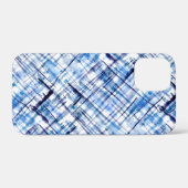 Coques Case-Mate iPhone checkered, tartan, plaid, classic, blue, white (Verso (horizontal))