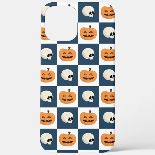 Coques Case-Mate iPhone Checks de Skulls et Pumkins (Verso)