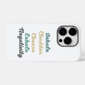 Coques Case-Mate iPhone Cheddar Inhale Fromage Exhale Négativité (Verso (horizontal))