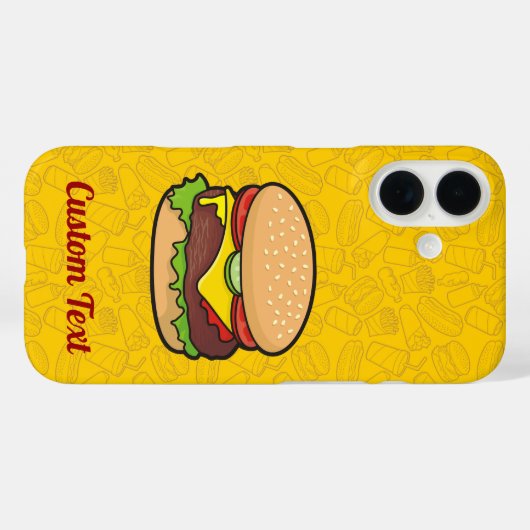 Coques Case-Mate iPhone Cheeseburger (Verso (horizontal))