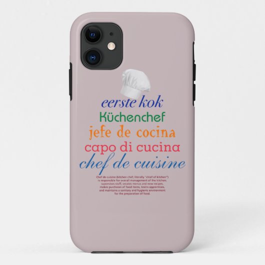 Coques Case-Mate iPhone chef de cuisine (Dos)