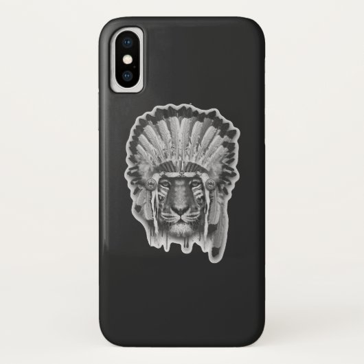 Coques Case-Mate iPhone Chef de tigre de Natif américain (Dos)