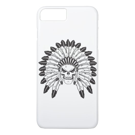 Coques Case-Mate iPhone Chef indien du crâne (Dos)