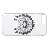 Coques Case-Mate iPhone Chef indien du crâne (Dos (Horizontal))