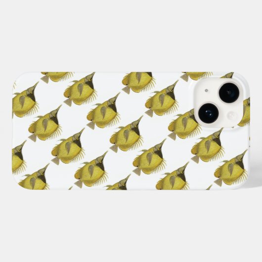 Coques Case-Mate iPhone Chelmon Tropical Jaune Longirostris, Poisson Vinta (Verso (horizontal))