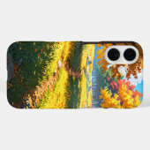 Coques Case-Mate iPhone Chemin d'automne d'or (Verso (horizontal))