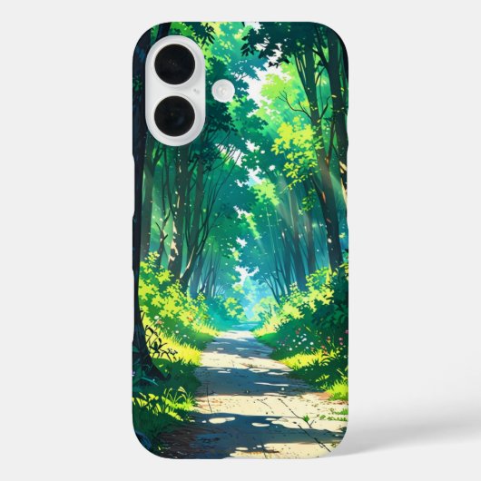 Coques Case-Mate iPhone Chemin de forêt d'été Sunlit Anime (Verso)