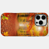 Coques Case-Mate iPhone Chemin forestier d'automne chaud avec Feuilles d'o (Verso (horizontal))