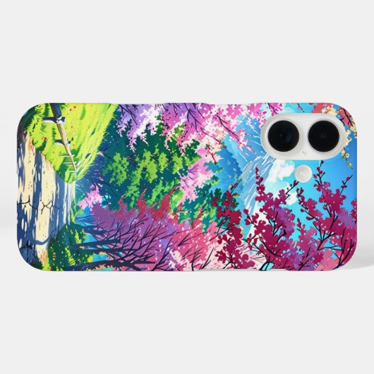 Coques Case-Mate iPhone Chemin Spring Mountain (Verso (horizontal))