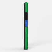 Coques Case-Mate iPhone Chemise de football en Bleu & Blancs (Dos/Droite)