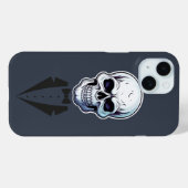 Coques Case-Mate iPhone Chemise d'Halloween squelette de maison hantée (Verso (horizontal))