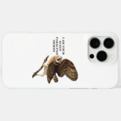 Coques Case-Mate iPhone Chemise drôle de chouette effraie (Verso (horizontal))
