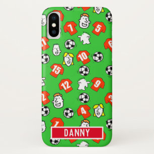 Case-Mate iPhone Case Chemises De Football À Rayures Rouges.