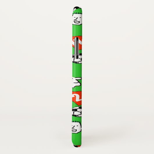 Coques Case-Mate iPhone Chemises De Football À Rayures Rouges. (Dos/Droite)