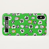 Coques Case-Mate iPhone Chemises De Football Blanches. (Dos (Horizontal))