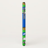 Coques Case-Mate iPhone Chemises De Football Bleu Design. (Dos/Gauche)