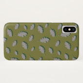 Coques Case-Mate iPhone Chêne feuille guacomole gris motif (Dos (Horizontal))
