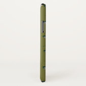 Coques Case-Mate iPhone Chêne feuille guacomole gris motif (Dos/Droite)